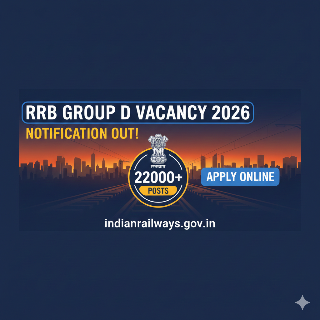 RRB Group D Vacancy 2026 – Notification, 22000 Posts, Apply Online